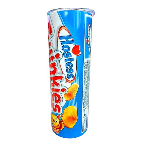 NEW 20oz Twinkie Twinkies Skinny Tumbler Stainless‎ Steel Thermos Cup w/ Straw - Picture 3 of 8